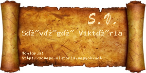 Sóvágó Viktória névjegykártya